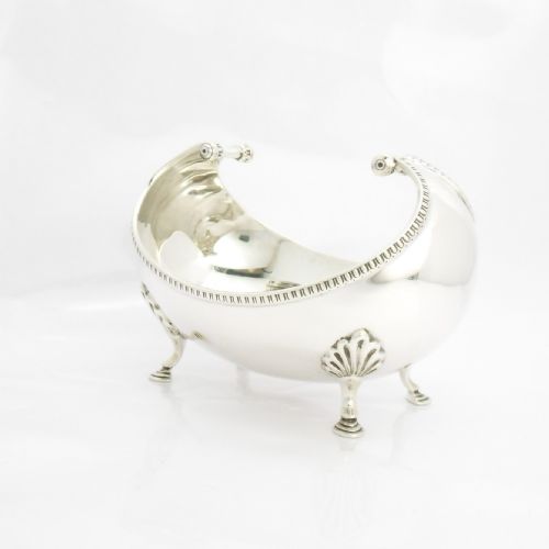 SUBLIME EDWARDIAN SCROLL DESIGN SILVER BOWL - ADDITIONAL PHOTO 6