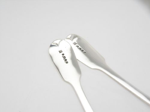PAIR OF SILVER LADLES LONDON 1848 BY JOHN HENRY LIAS - ADDITIONAL PHOTO 6