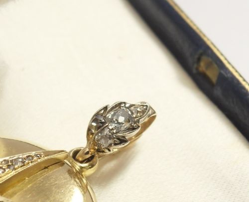 SUPERB VICTORIAN 18CT GOLD DIAMOND ENCRUSTED STAR LOCKET - ADDITIONAL PHOTO 7
