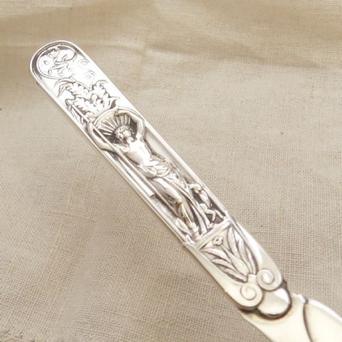 ART NOUVEAU DANISH SILVER 826 GRADE KNIFE WITH MARKS FOR VILHELM CHRISTESEN 1897 - ADDITIONAL PHOTO 6