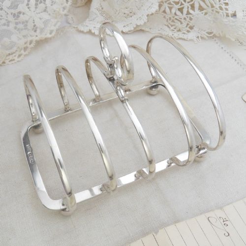 antique silver toast rack birmingham 1891 by hirons plante - CATEGORY: ANTIQUE SILVER - DATED VICTORIAN