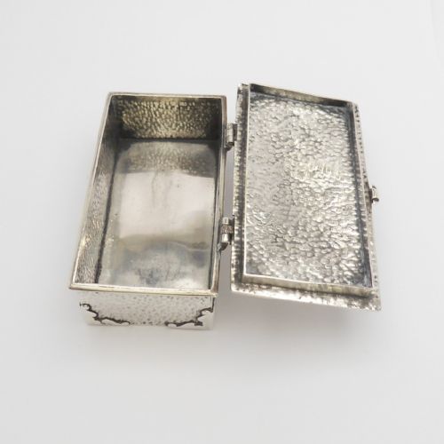 STUNNING ARTS CRAFTS SILVER CASKET TRINKET BOX BIRMINGHAM 1908 J W TIPTAFT - ADDITIONAL PHOTO 7