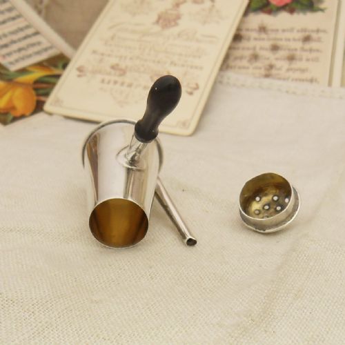 EDWARDIAN SILVER MINIATURE CHOCOLATE POT PEPPER HALLMARKED CHESTER 1904 - ADDITIONAL PHOTO 5