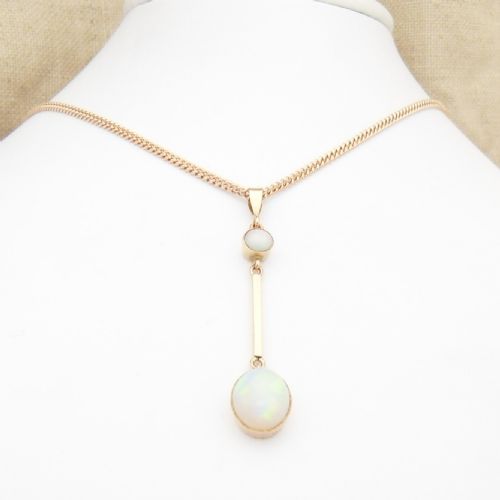 BEAUTIFUL EDWARDIAN 9CT ROSE GOLD PENDANT NECKLACE - ADDITIONAL PHOTO 1