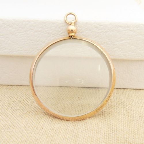 pretty antique rose gold framed locket birmingham 1911 - CATEGORY: ANTIQUE JEWELLERY - DATED 1910