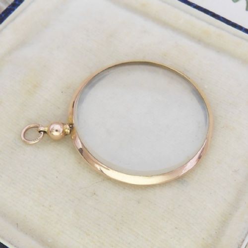 PRETTY ANTIQUE ROSE GOLD FRAMED LOCKET BIRMINGHAM 1911 - ADDITIONAL PHOTO 1