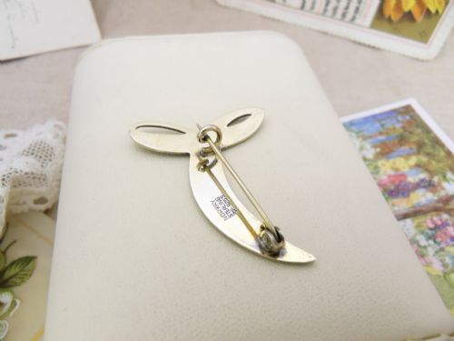 IMPRESSIVE BEAUTFULLY ENAMELLED BROOCH BY AKSEL HOLMSEN - ADDITIONAL PHOTO 1