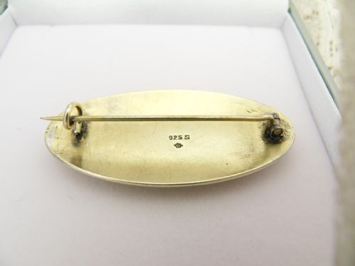 BEAUTIFUL SILVER ENAMEL BROOCH BY OLAF FRITJOF HJORTDAHL C 1930'S - ADDITIONAL PHOTO 4