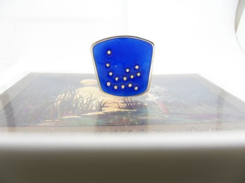 STRIKING VINTAGE SILVER ENAMEL BROOCH BY MODERNIST KNUT A RASMUSSEN - ADDITIONAL PHOTO 10