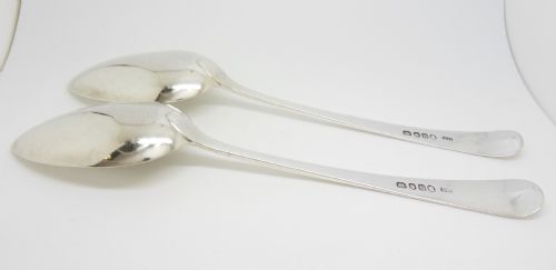 PAIR OF GEORGE III SILVER TABLESPOONS LONDON 1801 THOMAS DICKS - ADDITIONAL PHOTO 5