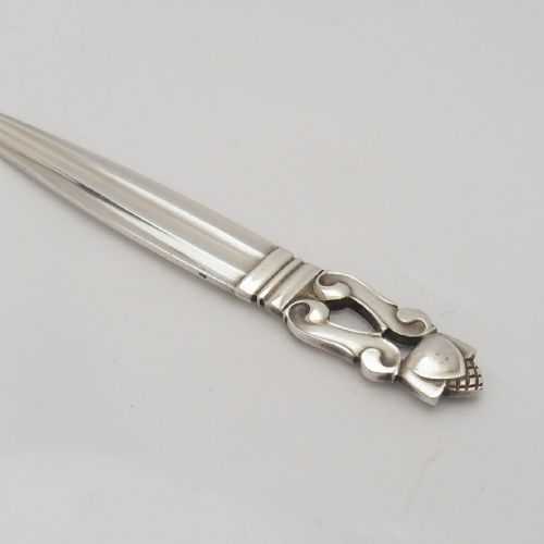 GEORG JENSEN PRESERVE SPOON IN ACORN PATTERN MARKED 'GEORG JENSEN STERLING DENMARK' - ADDITIONAL PHOTO 2
