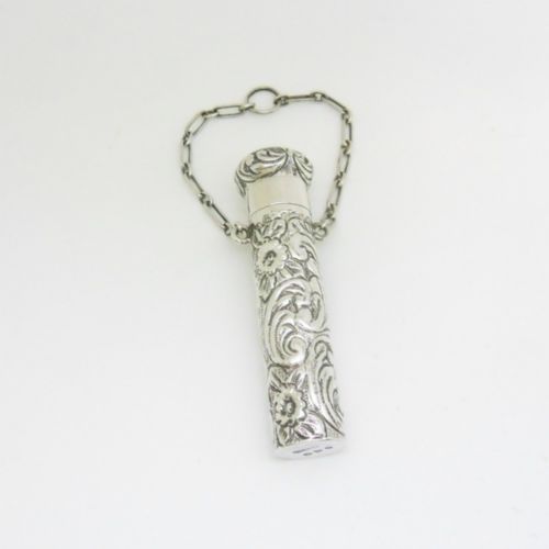 fig 1. Victorian silver chatelaine needle case Chester 1898