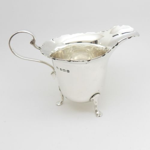 ANTIQUE SILVER CREAM JUG HALLMARKED BIRMINGHAM 1924 ADIE BROTHERS LTD - ADDITIONAL PHOTO 1