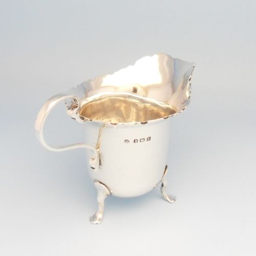 ANTIQUE SILVER CREAM JUG HALLMARKED BIRMINGHAM 1924 ADIE BROTHERS LTD - ADDITIONAL PHOTO 2