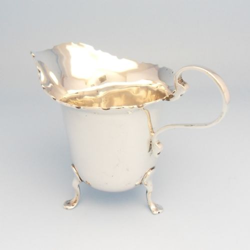 ANTIQUE SILVER CREAM JUG HALLMARKED BIRMINGHAM 1924 ADIE BROTHERS LTD - ADDITIONAL PHOTO 3