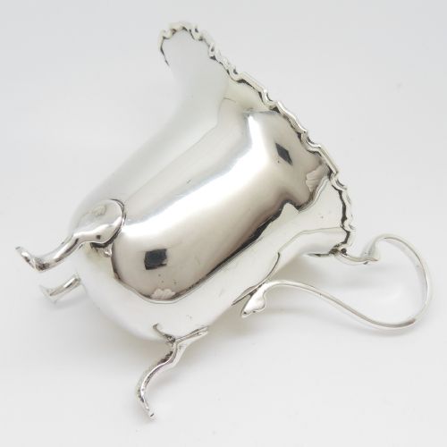 ANTIQUE SILVER CREAM JUG HALLMARKED BIRMINGHAM 1924 ADIE BROTHERS LTD - ADDITIONAL PHOTO 6