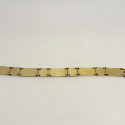 DANISH SILVER AND YELLOW ENAMEL PANEL BRACELET BY VOLMER BAHNER C1960'S - ADDITIONAL PHOTO 7
