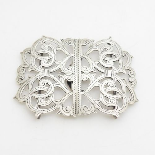 pretty edwardian silver nurses buckle birmingham 1902 adie lovekin - CATEGORY: ANTIQUE SILVER - DATED EDWARDIAN