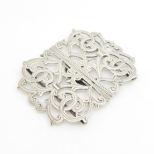 PRETTY EDWARDIAN SILVER NURSES BUCKLE BIRMINGHAM 1902 ADIE LOVEKIN - ADDITIONAL PHOTO 1