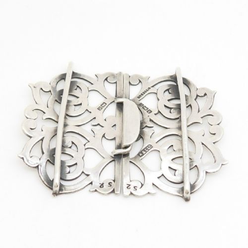 PRETTY EDWARDIAN SILVER NURSES BUCKLE BIRMINGHAM 1902 ADIE LOVEKIN - ADDITIONAL PHOTO 2
