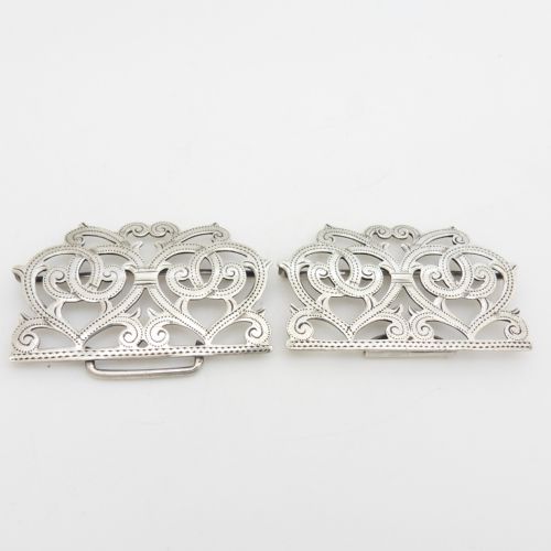 PRETTY EDWARDIAN SILVER NURSES BUCKLE BIRMINGHAM 1902 ADIE LOVEKIN - ADDITIONAL PHOTO 3