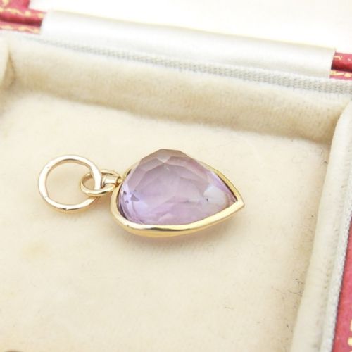 VICTORIAN HEART SHAPED AMETHYST PENDANT - ADDITIONAL PHOTO 6