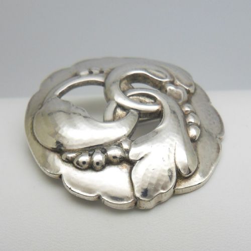 BEAUTIFUL VINTAGE SILVER GEORG JENSEN BROOCH C193344 - ADDITIONAL PHOTO 4
