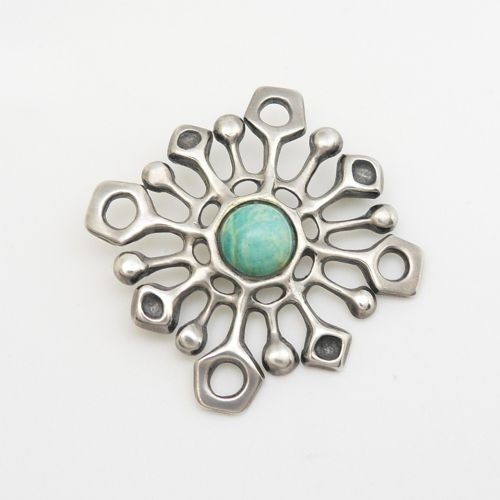 STYLISH VINTAGE SILVER PENDANTBROOCH BY UNN TANGERUD FOR DAVIDANDERSEN