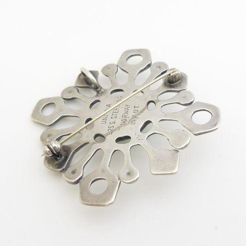 STYLISH VINTAGE SILVER PENDANTBROOCH BY UNN TANGERUD FOR DAVIDANDERSEN - ADDITIONAL PHOTO 4