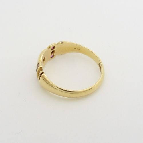 EDWARDIAN 18CT GOLD RUBY DIAMOND RING - ADDITIONAL PHOTO 2