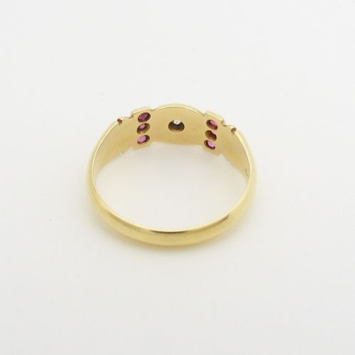 EDWARDIAN 18CT GOLD RUBY DIAMOND RING - ADDITIONAL PHOTO 3