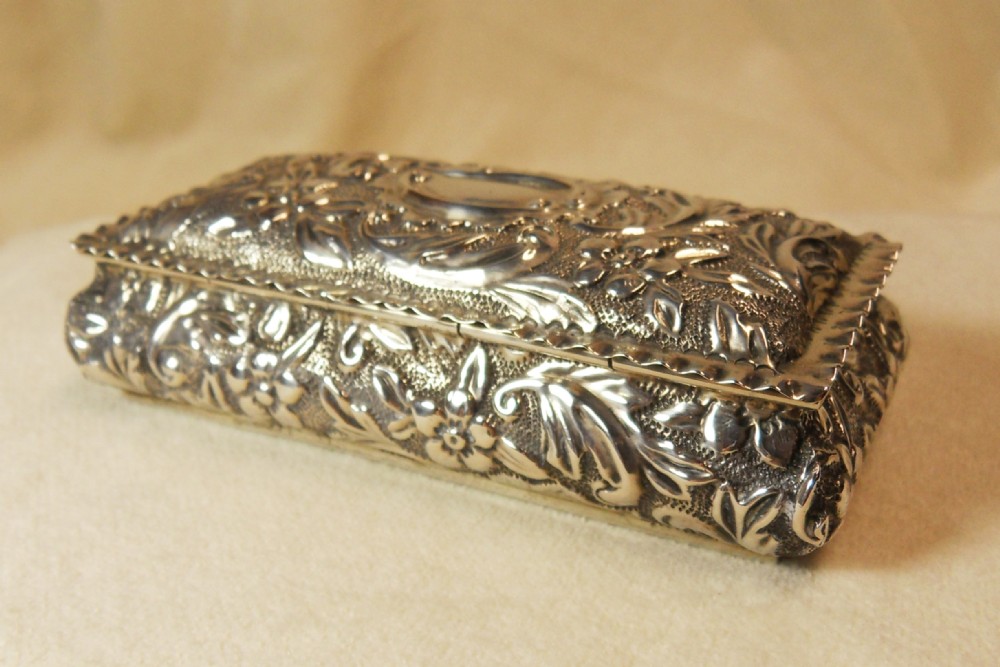 Victorian silver box Deakin & Francis Birmingham 1876
