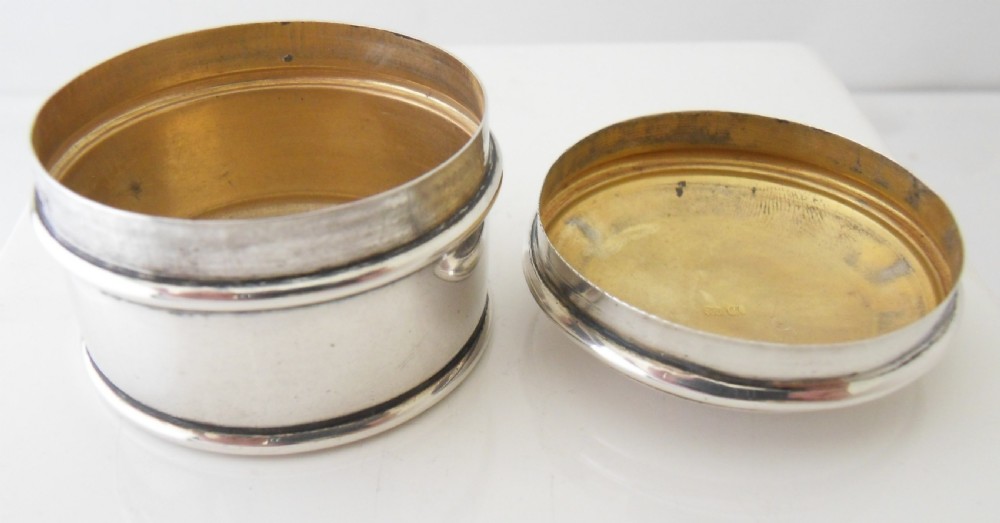 STYLISH SILVER PILL POT BIRMINGHAM 1915 View IV