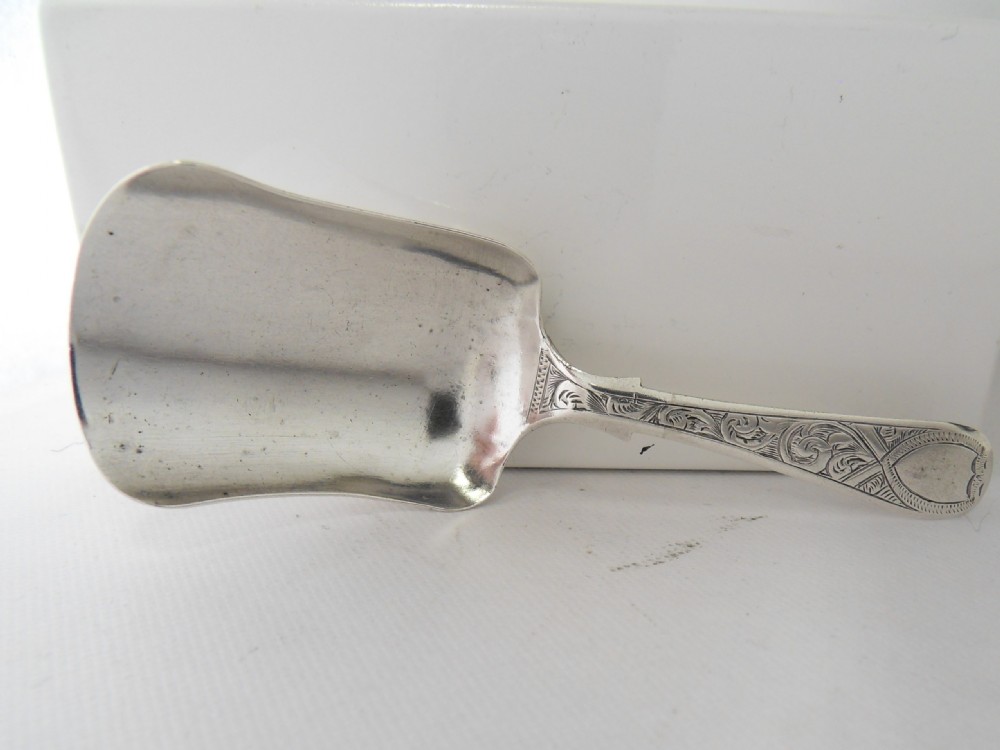 GEORGIAN SILVER CADDY SPOON LONDON 1809 View II
