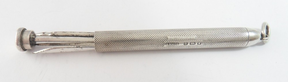 SILVER CASED PIPE TOOL SET LONDON 1937 BY SAMPSON & MORDAN View III