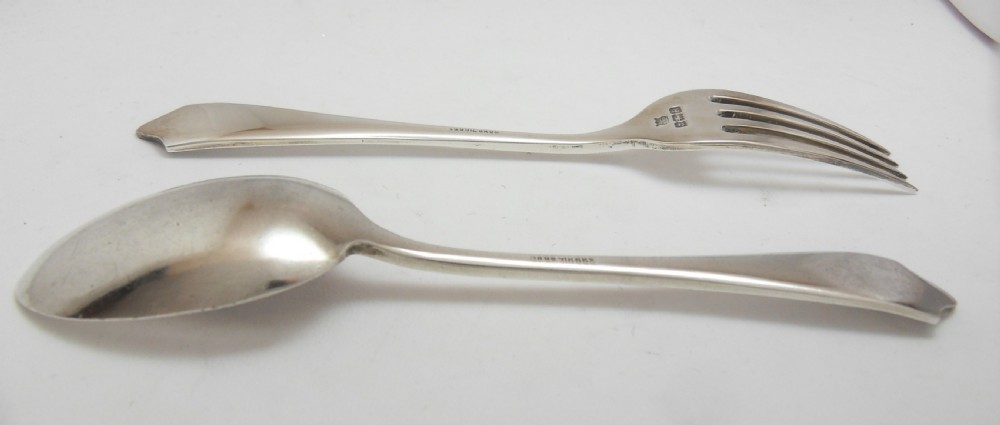 CASED SPOON & FORK SILVER CHRISTENING SET BIRMINGHAM 1941 View V
