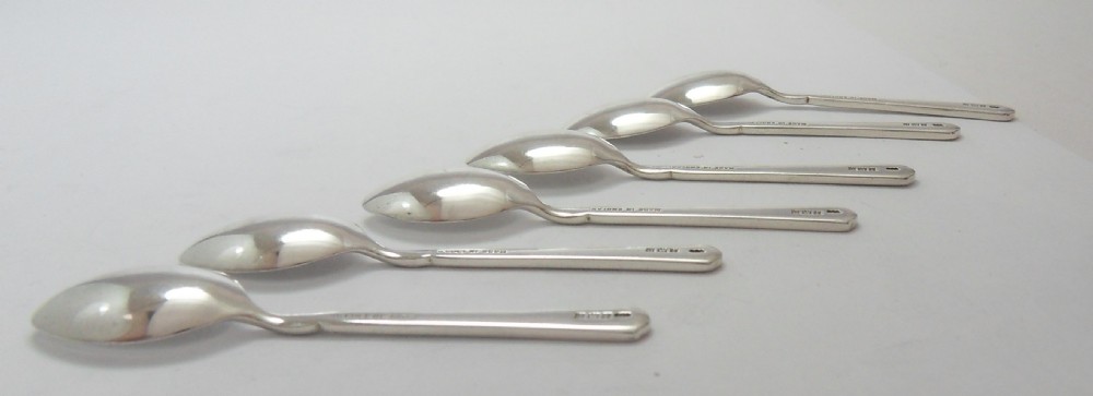 CASED SET OF 6 MINIATURE SILVER SPOONS RETAILED BY HARRODS View X