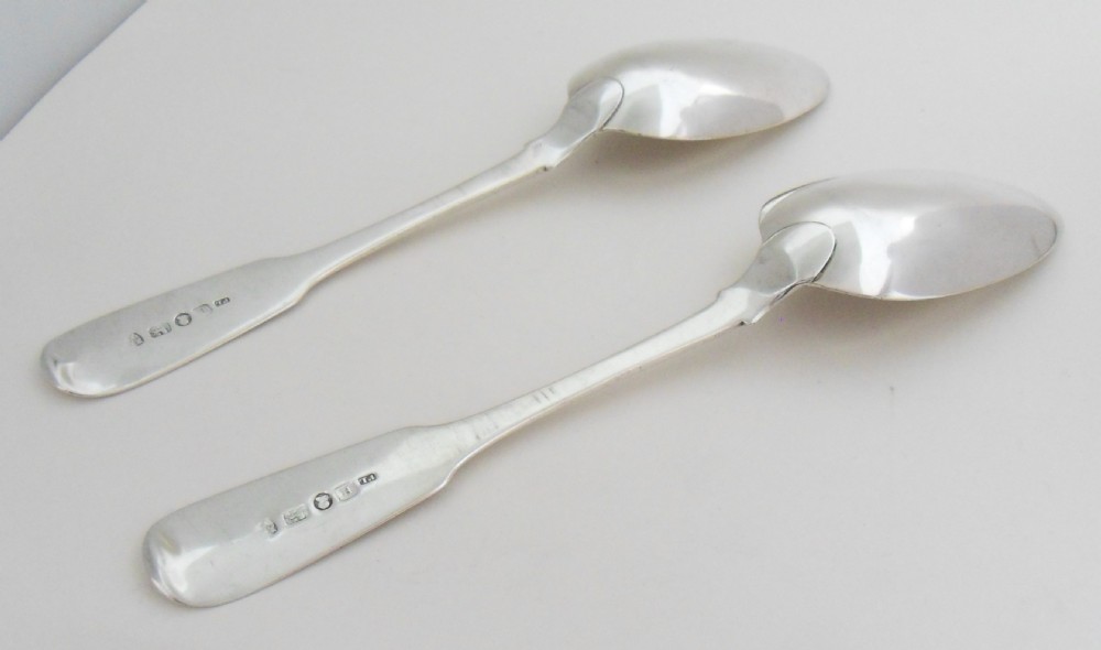PAIR OF WILLIAM IV SILVER SERVING SPOONS NEWCASTLE 1831 View IV