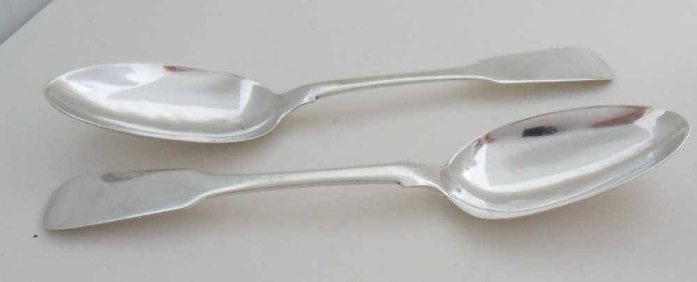 PAIR OF WILLIAM IV SILVER SERVING SPOONS NEWCASTLE 1831 View VII