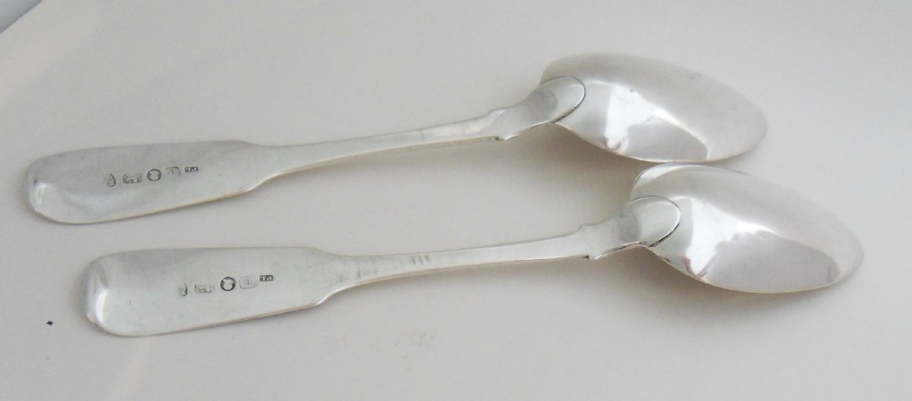 PAIR OF WILLIAM IV SILVER SERVING SPOONS NEWCASTLE 1831 View VIII