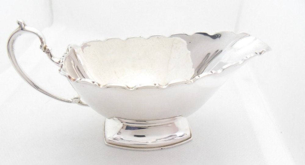 FINE SILVER SAUCE BOAT BIRMINGHAM 1913 View VII