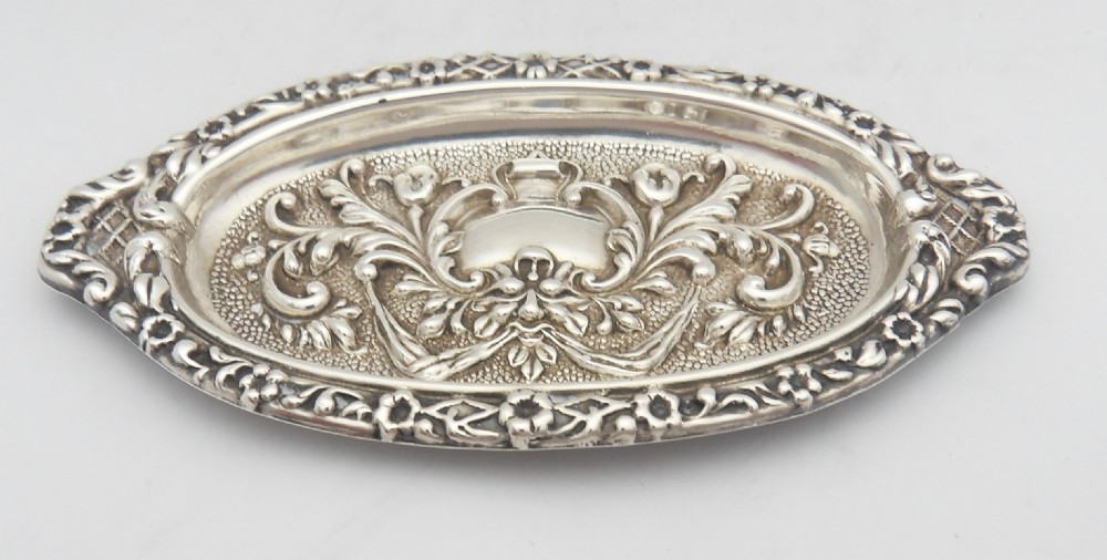 EDWARDIAN SILVER PIN DISH BIRMINGHAM 1904 BY SAMUEL M LEVI View III