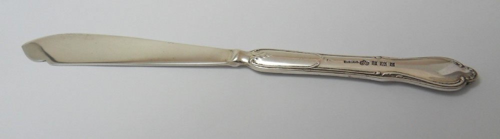FINE SILVER HANDLED LETTER OPENER BIRMINGHAM 1960 View VI