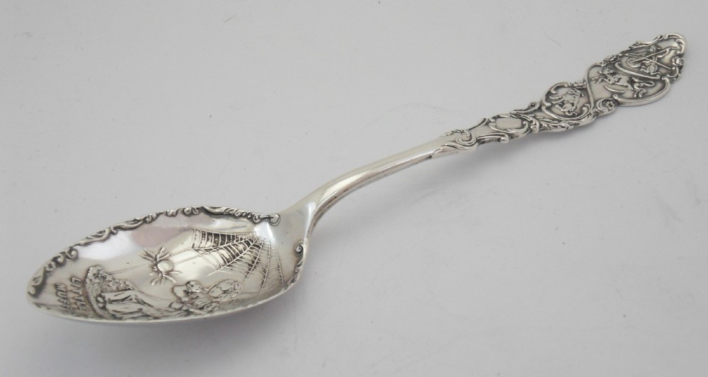 SUPERB EDWARDIAN SILVER NURSERY RHYME SPOON BIRMINGHAM 1903 View IV