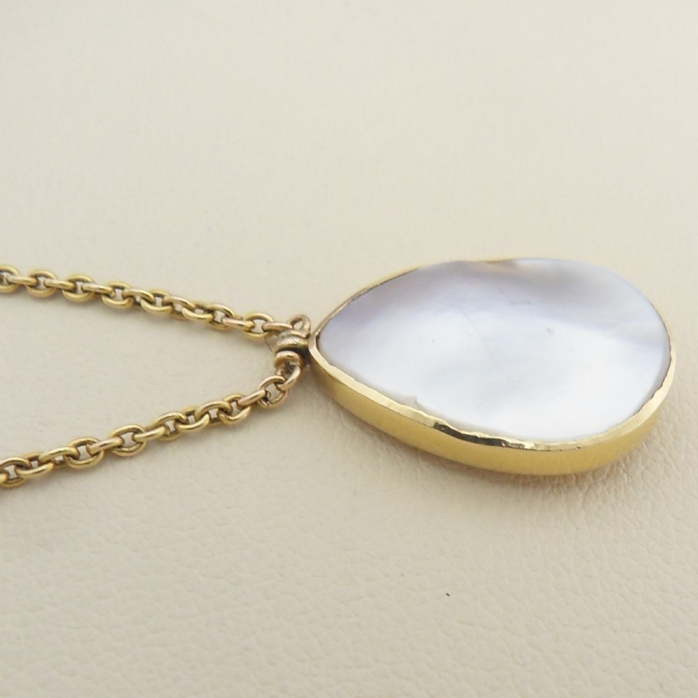 EXQUISITE ANTIQUE 15CT GOLD PEARL SET NECKLACE View VI