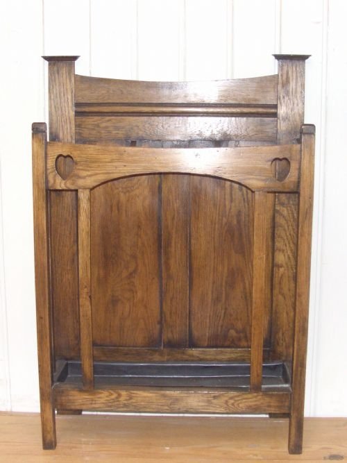 Arts and Crafts Solid Oak Stick Hall Stand