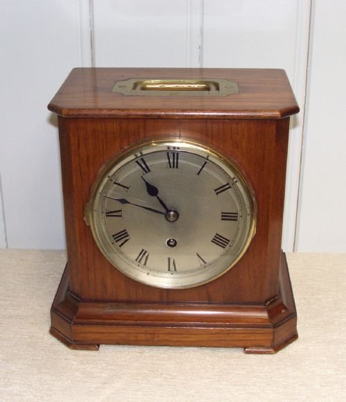 fig 1. Unusual Teak wood military campaign clock