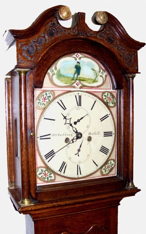 Unusual Scottish "Golfing" Longcase Clock