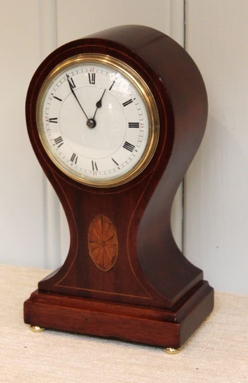 Edwardian Mahogany Balloon Clock