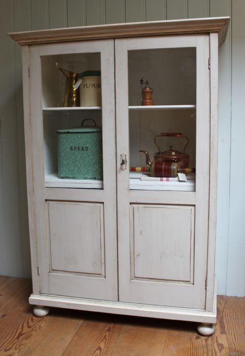 Painted Pine Display/storage Cabinet